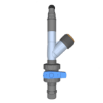Canne d'échantillon 1"M x 4/6PE avec filtre et vanne d'arrêt Raccord conique - Syclope ECH1046